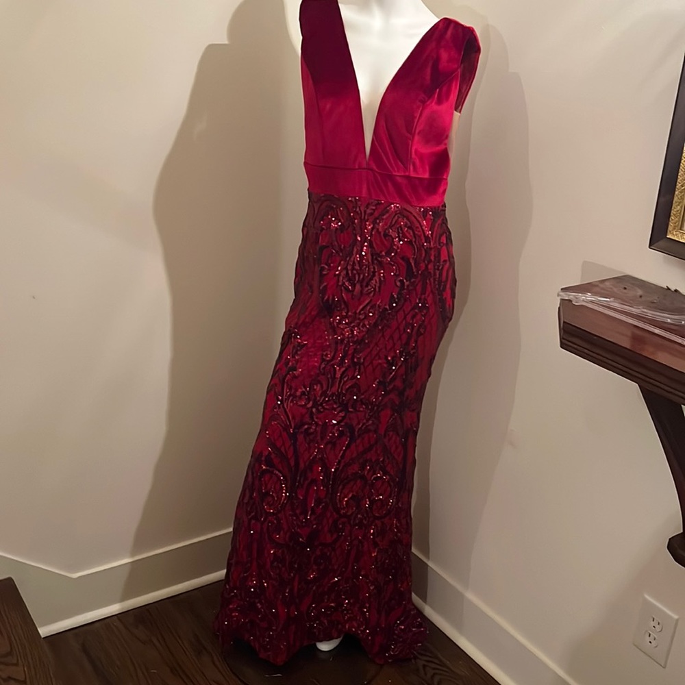 Red formal dress